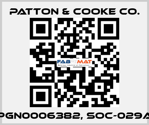 PGN0006382, SOC-029A Patton & Cooke Co.