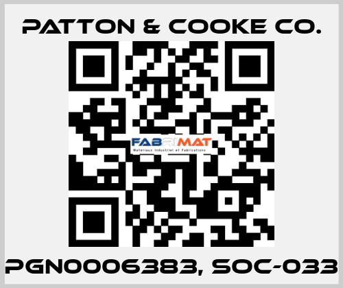 PGN0006383, SOC-033 Patton & Cooke Co.