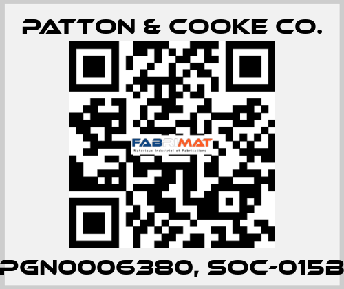 PGN0006380, SOC-015B Patton & Cooke Co.