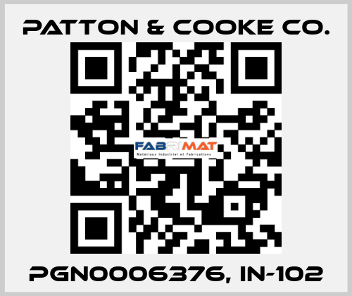 PGN0006376, IN-102 Patton & Cooke Co.