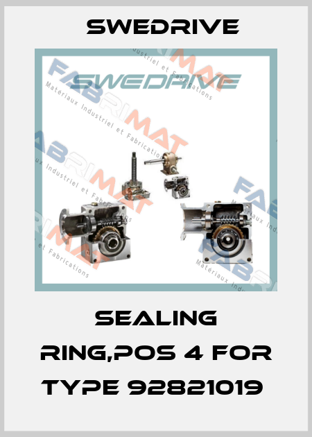 Sealing ring,pos 4 for type 92821019  Swedrive