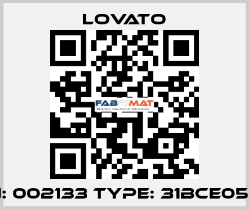 P/N: 002133 Type: 31BCE0524  Lovato