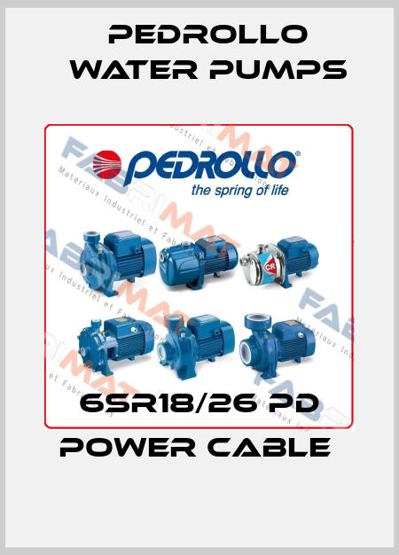 6SR18/26 PD power cable  Pedrollo Water Pumps