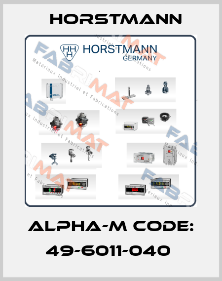 ALPHA-M CODE: 49-6011-040  Horstmann
