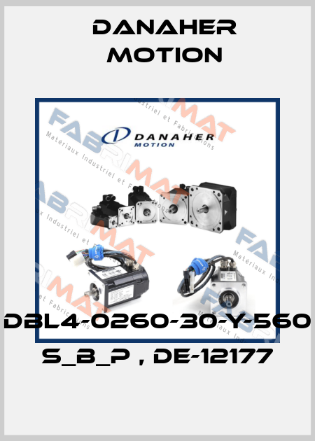 DBL4-0260-30-Y-560 S_B_P , DE-12177 Danaher Motion