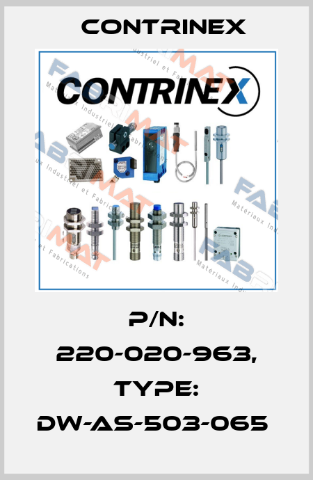 P/N: 220-020-963, Type: DW-AS-503-065  Contrinex