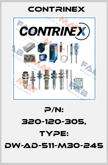 p/n: 320-120-305, Type: DW-AD-511-M30-245 Contrinex