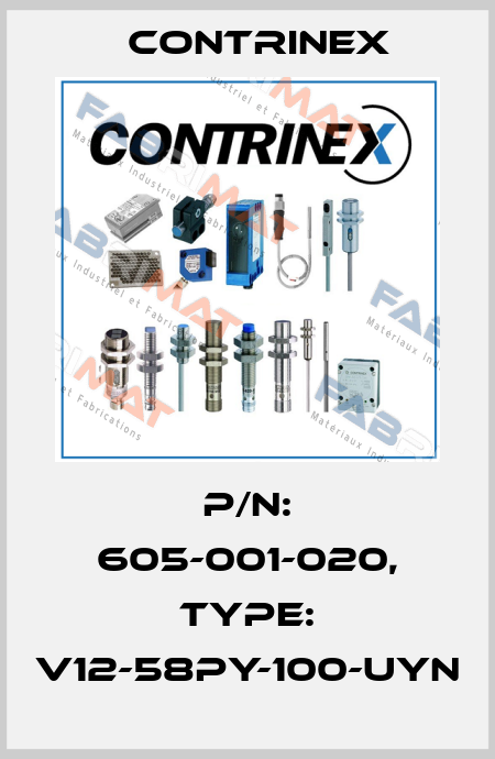 p/n: 605-001-020, Type: V12-58PY-100-UYN Contrinex