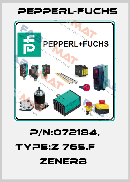 P/N:072184, Type:Z 765.F                 Zenerb  Pepperl-Fuchs