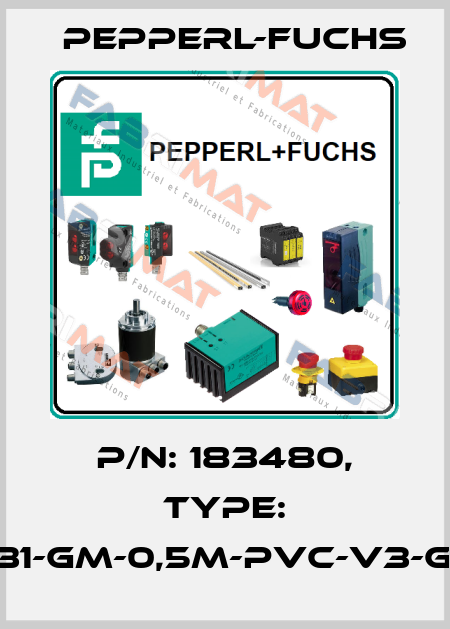 p/n: 183480, Type: V31-GM-0,5M-PVC-V3-GM Pepperl-Fuchs