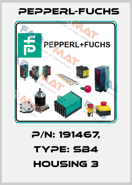 p/n: 191467, Type: SB4 Housing 3 Pepperl-Fuchs