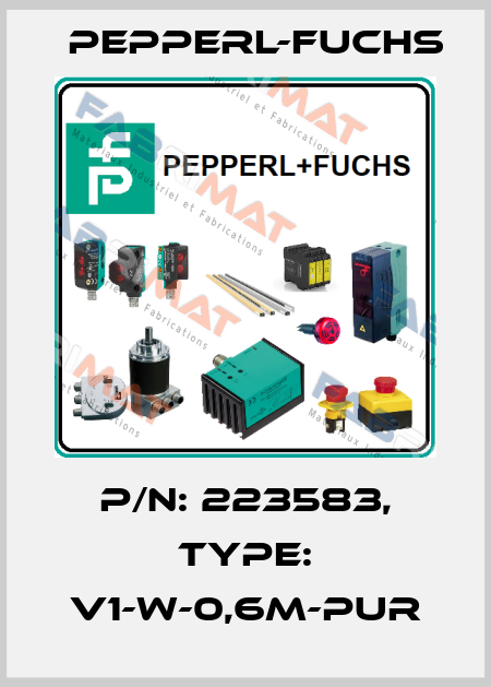 p/n: 223583, Type: V1-W-0,6M-PUR Pepperl-Fuchs