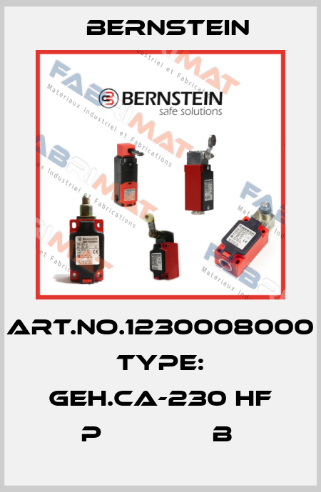 Art.No.1230008000 Type: GEH.CA-230 HF P              B  Bernstein