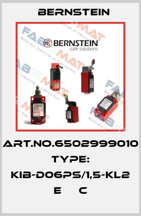 Art.No.6502999010 Type: KIB-D06PS/1,5-KL2      E     C Bernstein