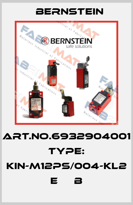 Art.No.6932904001 Type: KIN-M12PS/004-KL2      E     B Bernstein