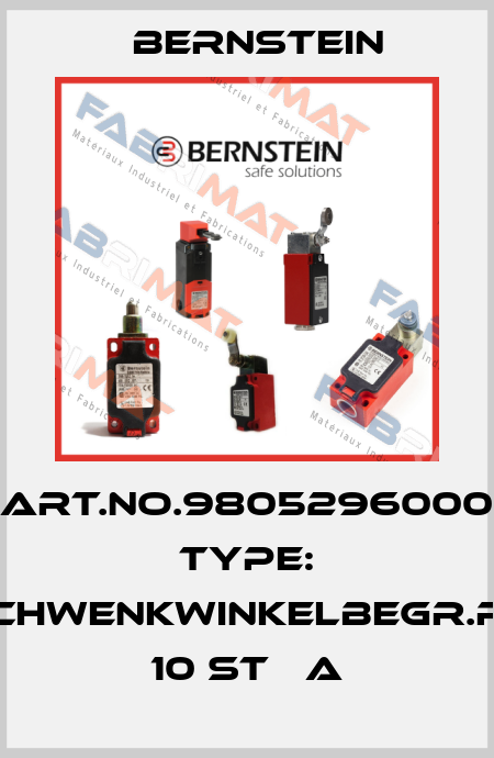 Art.No.9805296000 Type: SCHWENKWINKELBEGR.RD 10 ST   A Bernstein