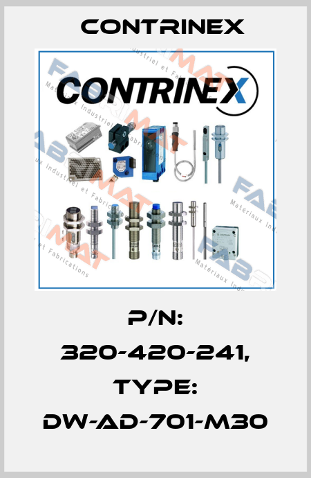 p/n: 320-420-241, Type: DW-AD-701-M30 Contrinex