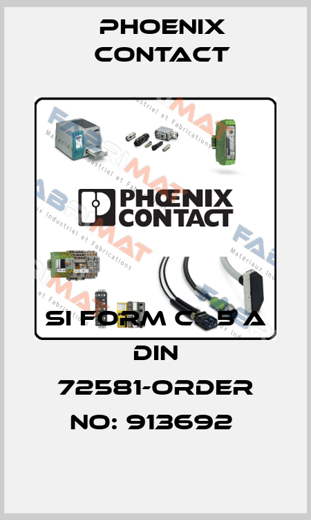 SI FORM C   5 A DIN 72581-ORDER NO: 913692  Phoenix Contact