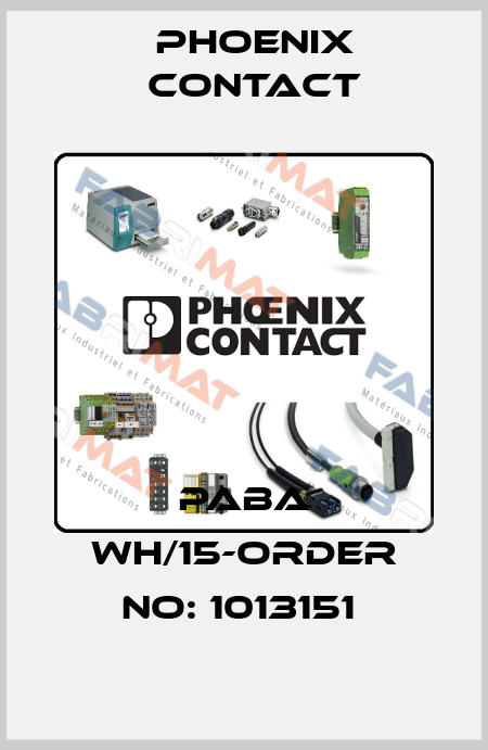 PABA WH/15-ORDER NO: 1013151  Phoenix Contact