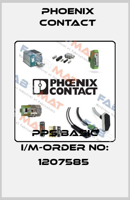 PPS BASIC I/M-ORDER NO: 1207585  Phoenix Contact