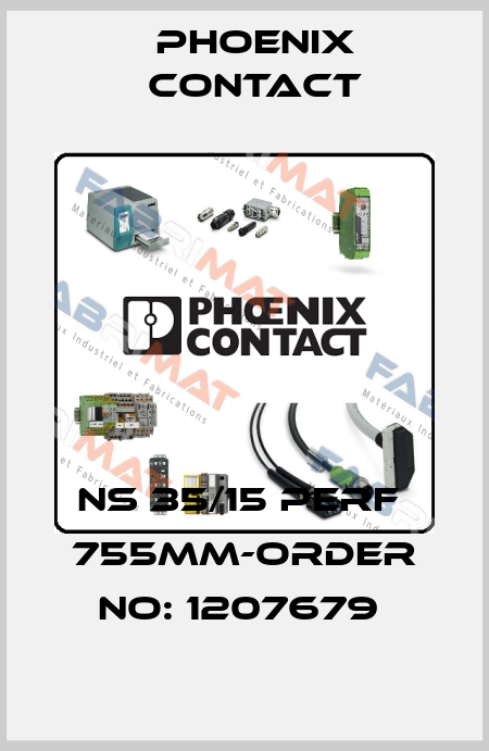 NS 35/15 PERF  755MM-ORDER NO: 1207679  Phoenix Contact