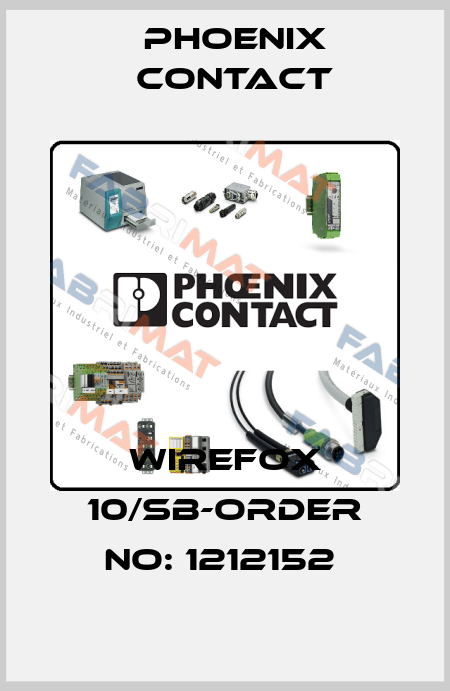 WIREFOX 10/SB-ORDER NO: 1212152  Phoenix Contact