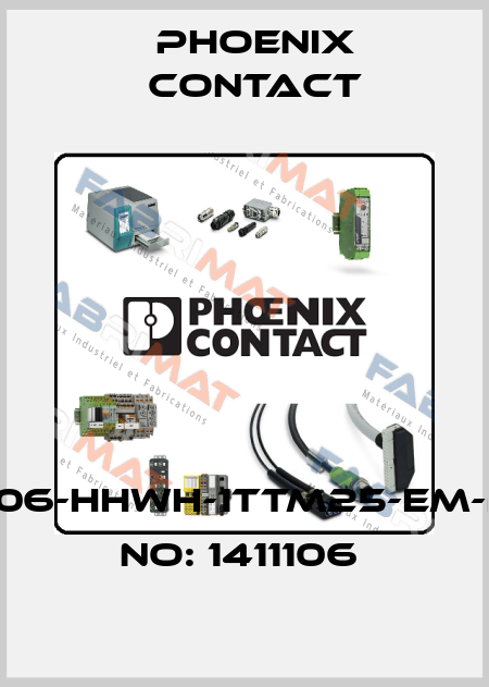 HC-HPR-B06-HHWH-1TTM25-EM-BK-ORDER NO: 1411106  Phoenix Contact