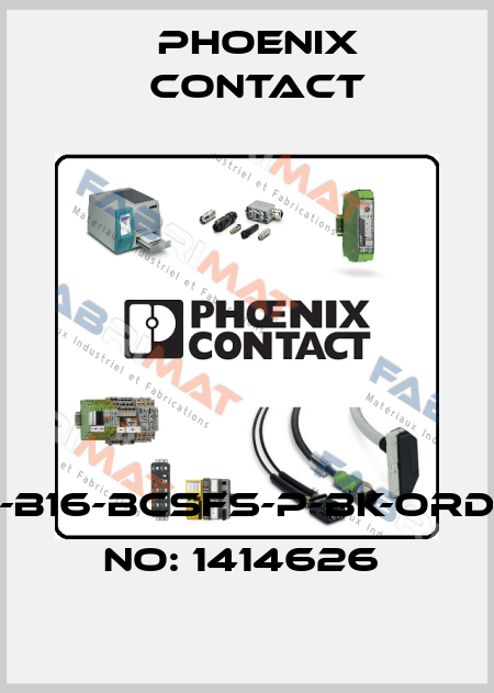 HC-B16-BCSFS-P-BK-ORDER NO: 1414626  Phoenix Contact