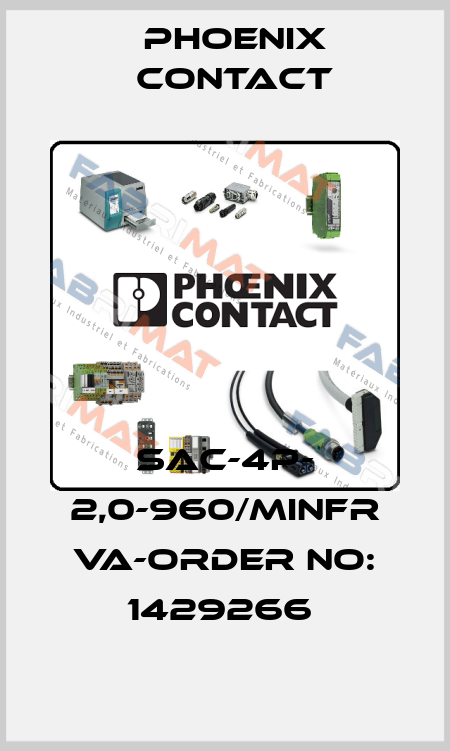 SAC-4P- 2,0-960/MINFR VA-ORDER NO: 1429266  Phoenix Contact
