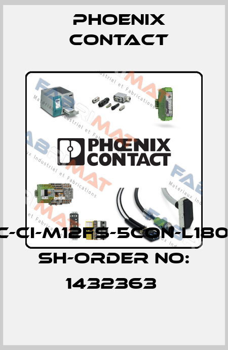 SACC-CI-M12FS-5CON-L180-THR SH-ORDER NO: 1432363  Phoenix Contact