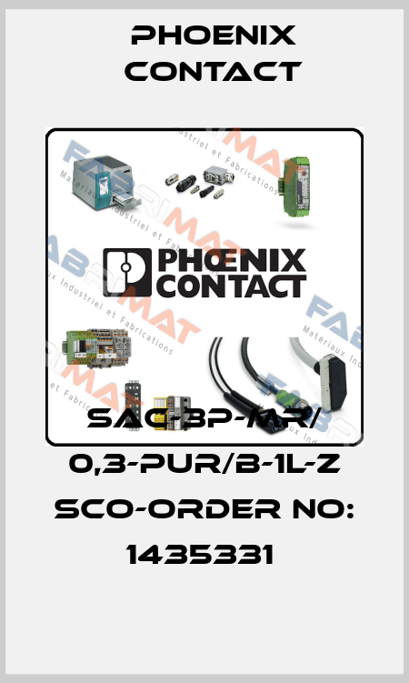 SAC-3P-MR/ 0,3-PUR/B-1L-Z SCO-ORDER NO: 1435331  Phoenix Contact