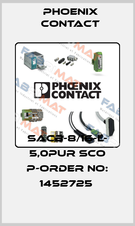 SACB-8/16-L- 5,0PUR SCO P-ORDER NO: 1452725  Phoenix Contact
