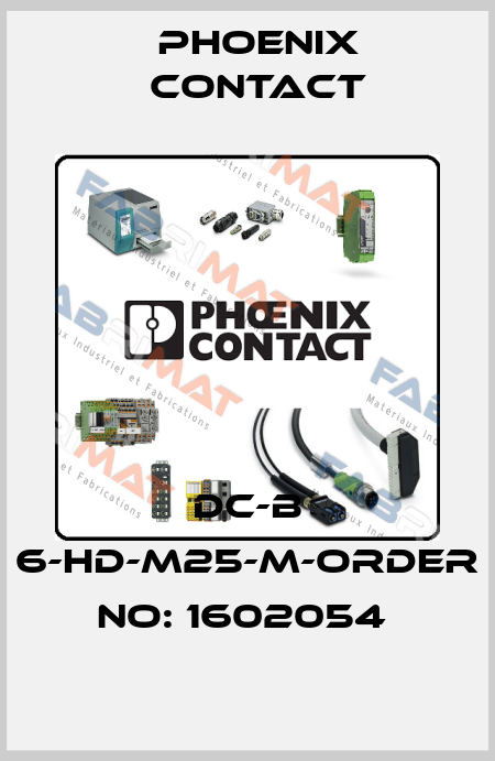 DC-B 6-HD-M25-M-ORDER NO: 1602054  Phoenix Contact