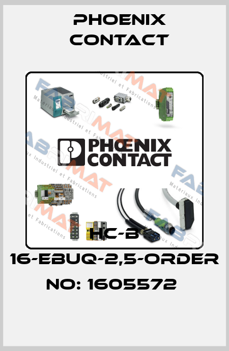 HC-B 16-EBUQ-2,5-ORDER NO: 1605572  Phoenix Contact