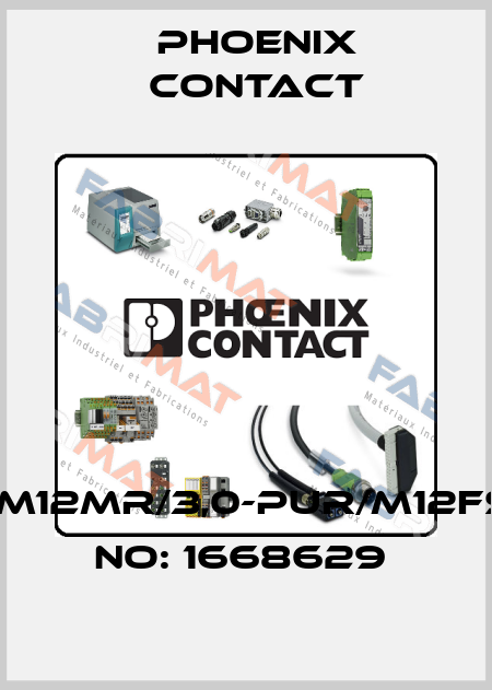 SAC-4P-M12MR/3,0-PUR/M12FS-ORDER NO: 1668629  Phoenix Contact