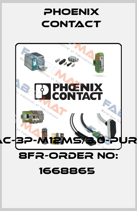 SAC-3P-M12MS/3,0-PUR/M 8FR-ORDER NO: 1668865  Phoenix Contact