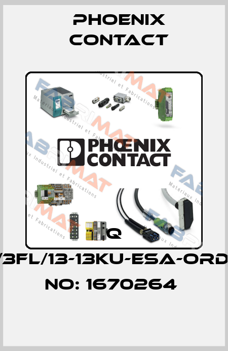 Q 1,5/3FL/13-13KU-ESA-ORDER NO: 1670264  Phoenix Contact