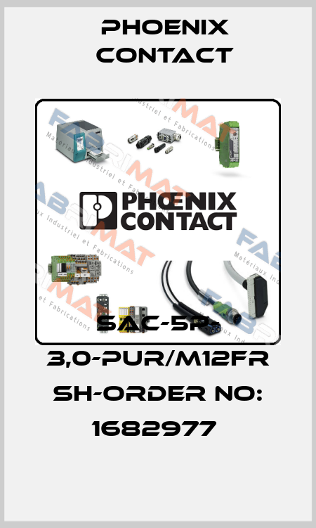 SAC-5P- 3,0-PUR/M12FR SH-ORDER NO: 1682977  Phoenix Contact