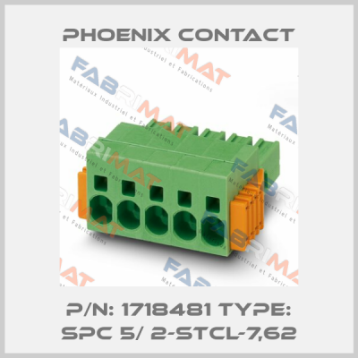 P/N: 1718481 Type: SPC 5/ 2-STCL-7,62 Phoenix Contact