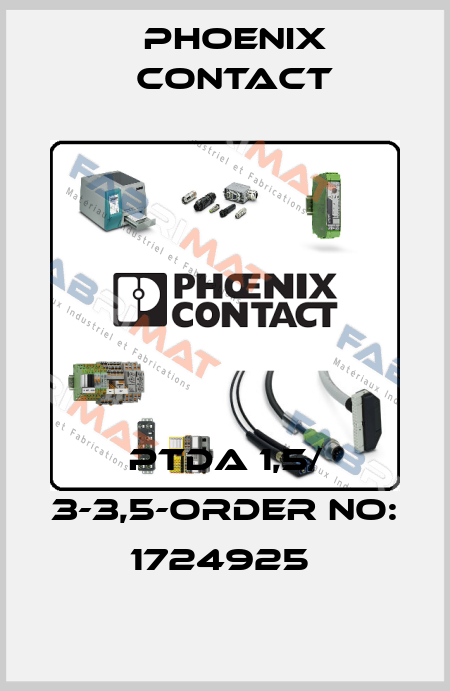 PTDA 1,5/ 3-3,5-ORDER NO: 1724925  Phoenix Contact