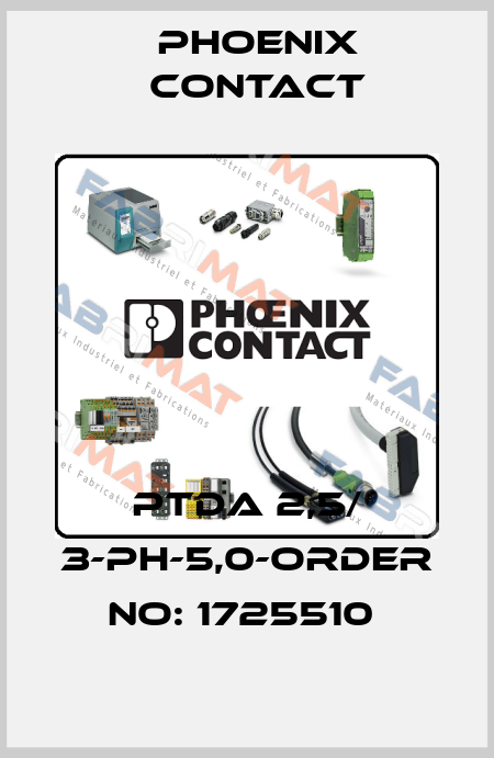 PTDA 2,5/ 3-PH-5,0-ORDER NO: 1725510  Phoenix Contact