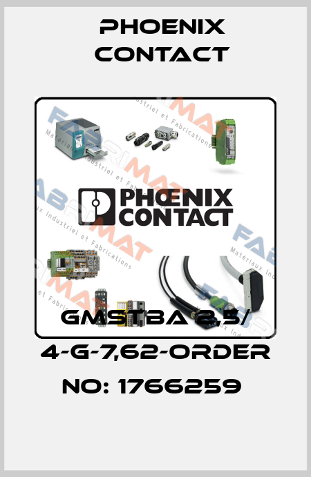 GMSTBA 2,5/ 4-G-7,62-ORDER NO: 1766259  Phoenix Contact
