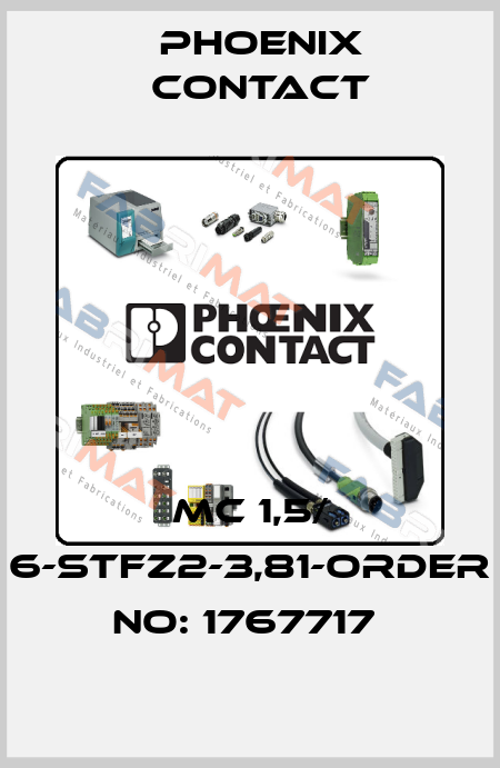 MC 1,5/ 6-STFZ2-3,81-ORDER NO: 1767717  Phoenix Contact