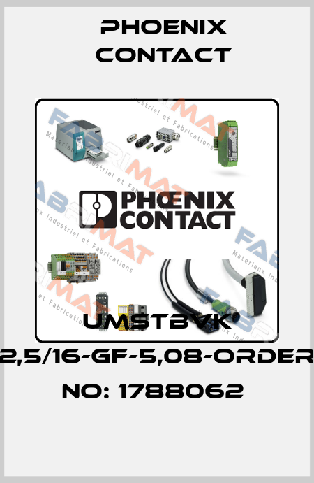 UMSTBVK 2,5/16-GF-5,08-ORDER NO: 1788062  Phoenix Contact
