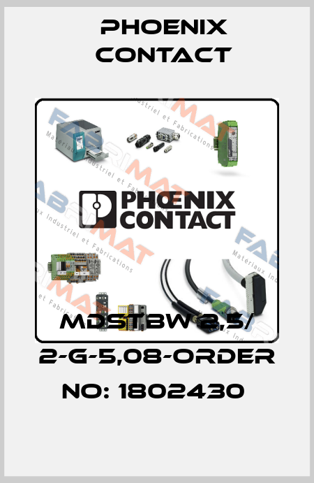 MDSTBW 2,5/ 2-G-5,08-ORDER NO: 1802430  Phoenix Contact
