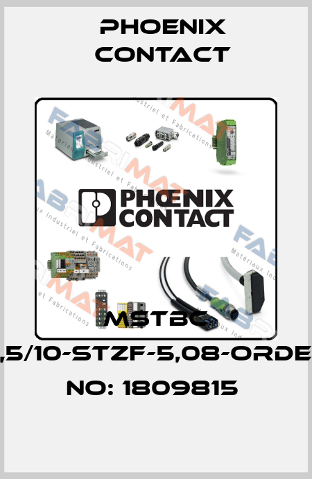 MSTBC 2,5/10-STZF-5,08-ORDER NO: 1809815  Phoenix Contact