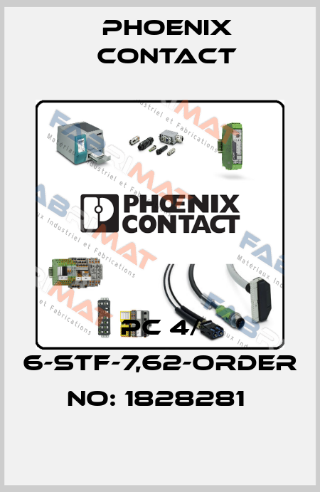 PC 4/ 6-STF-7,62-ORDER NO: 1828281  Phoenix Contact