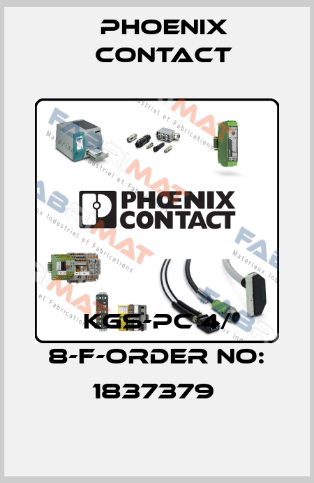 KGS-PC 4/ 8-F-ORDER NO: 1837379  Phoenix Contact