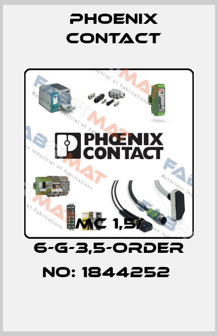 MC 1,5/ 6-G-3,5-ORDER NO: 1844252  Phoenix Contact