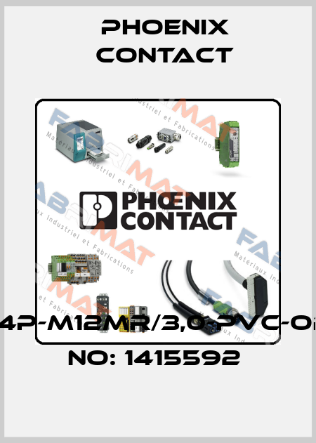 SAC-4P-M12MR/3,0-PVC-ORDER NO: 1415592  Phoenix Contact